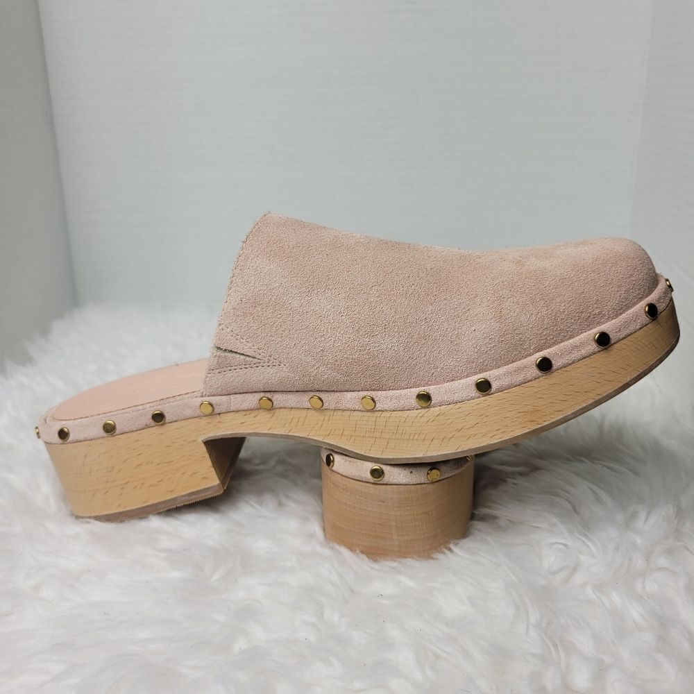 J.Crew Dakota Women's Studded Clogs Size 11 Mauve Blush BJ797 Shoes Like New - Picture 5 of 11
